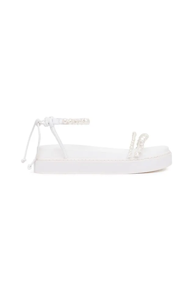 Aje Neo Pearl Platform Sandal White Women Shoes
