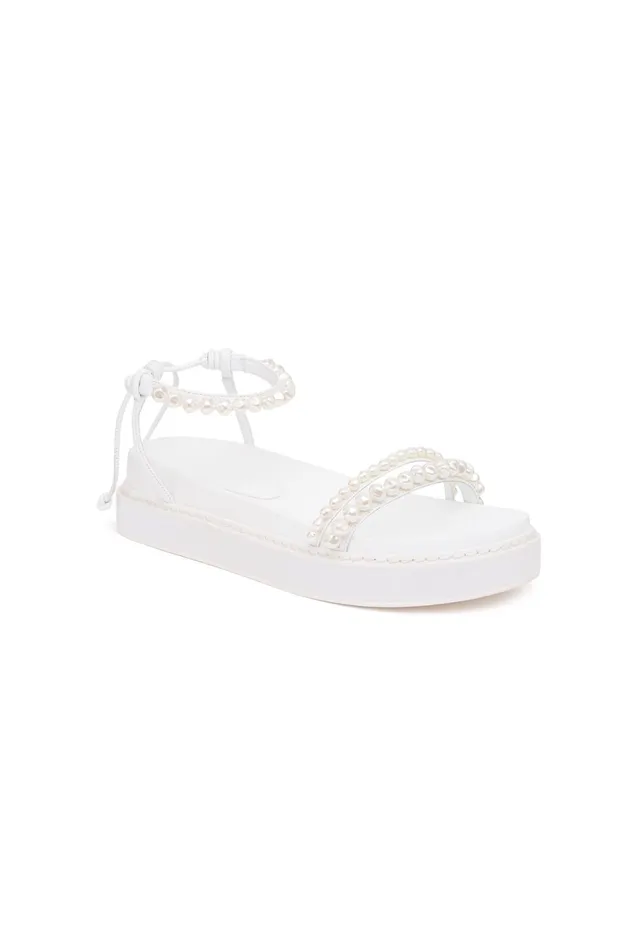 Aje Neo Pearl Platform Sandal White Women Shoes