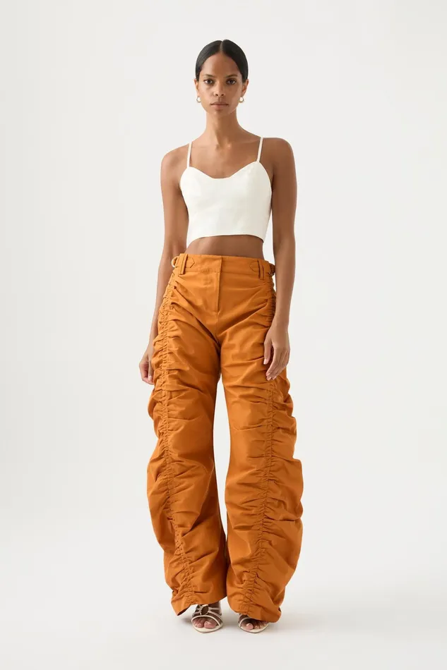 Aje Rowena Panelled Bralette Ivory Women Tops