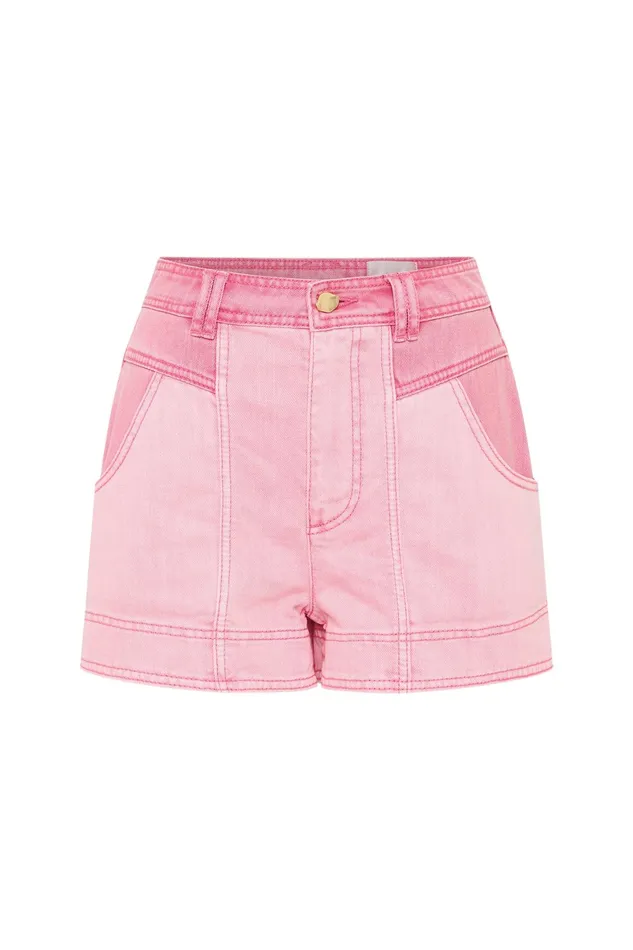 Aje Shades Pink Denim Short Two Tone Pink Women Shorts