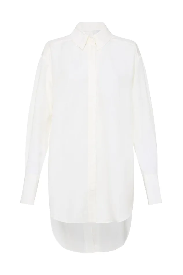Aje Virtuous LaceUp Longline Shirt Ivoryblack Women Tops