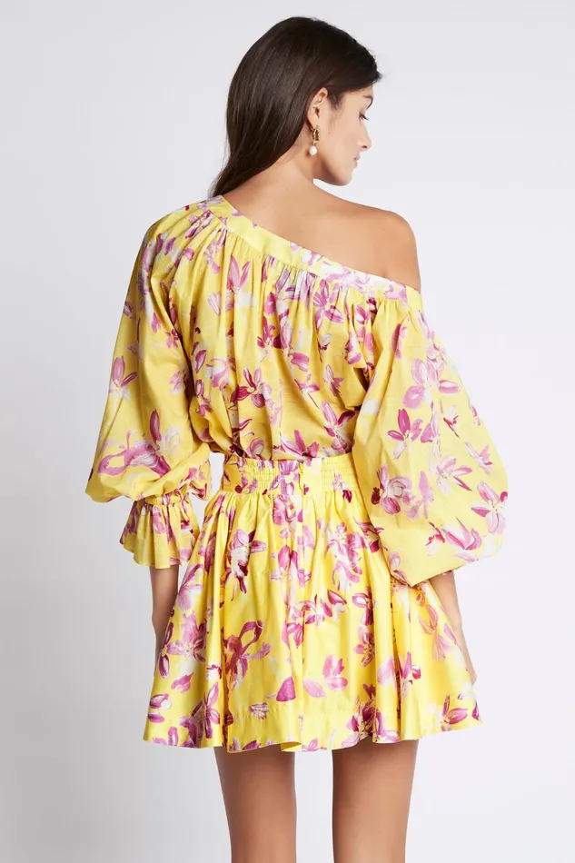 Aje Wildflower Mini Skirt Sunshine Fuchsia Floral Women Skirts