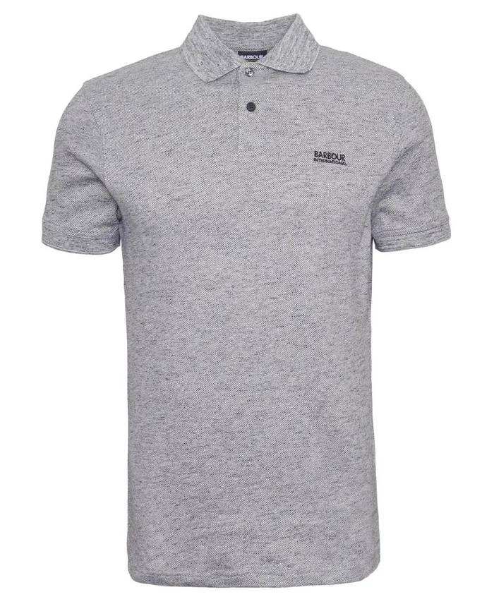 Albert Polo Shirt Grey Mix Men Barbour Polo Shirts