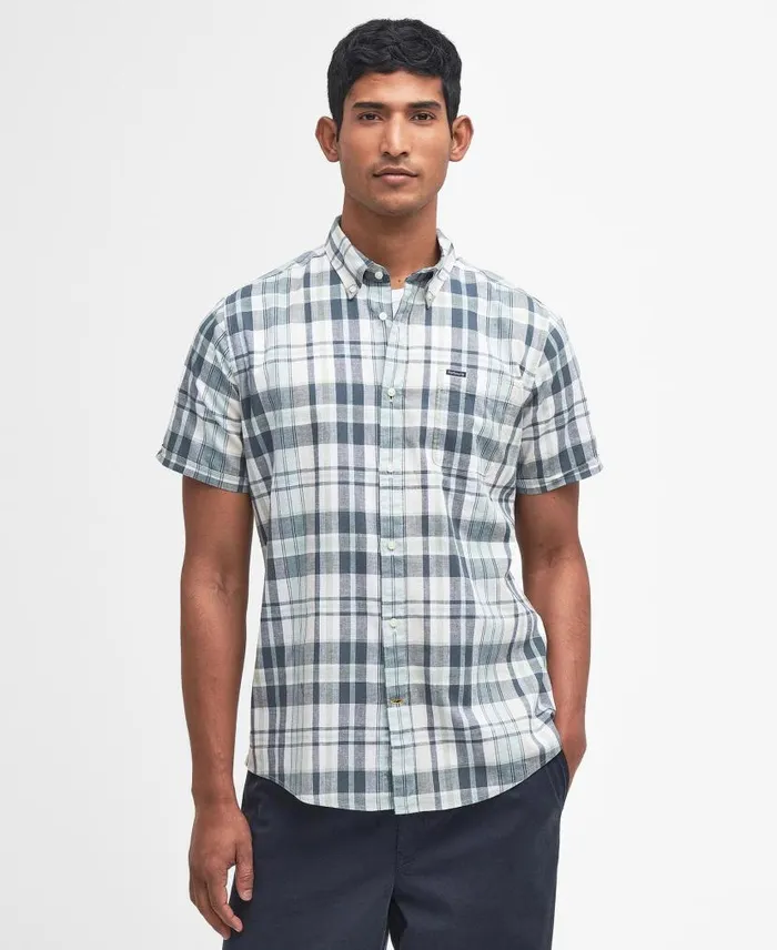 Alford Tailored ShortSleeved Shirt Classic White Men Barbour Shirts