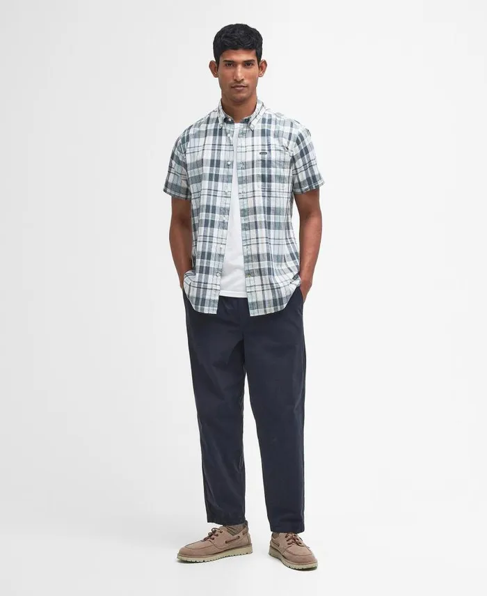 Alford Tailored ShortSleeved Shirt Classic White Men Barbour Shirts