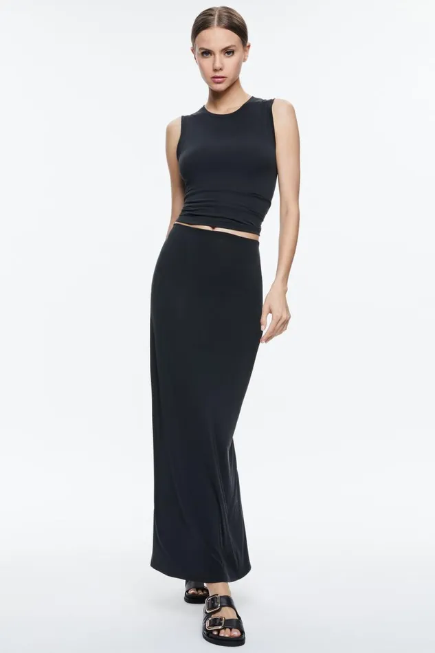 Alice Olivia Agatha Long Pencil Skirt Black Women Skirts