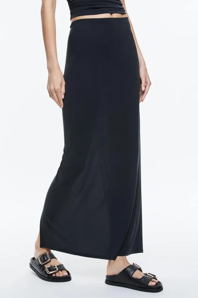 Alice Olivia Agatha Long Pencil Skirt Black Women Skirts