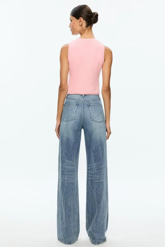 Alice Olivia Amity Tank Rose Quartz Women Tops