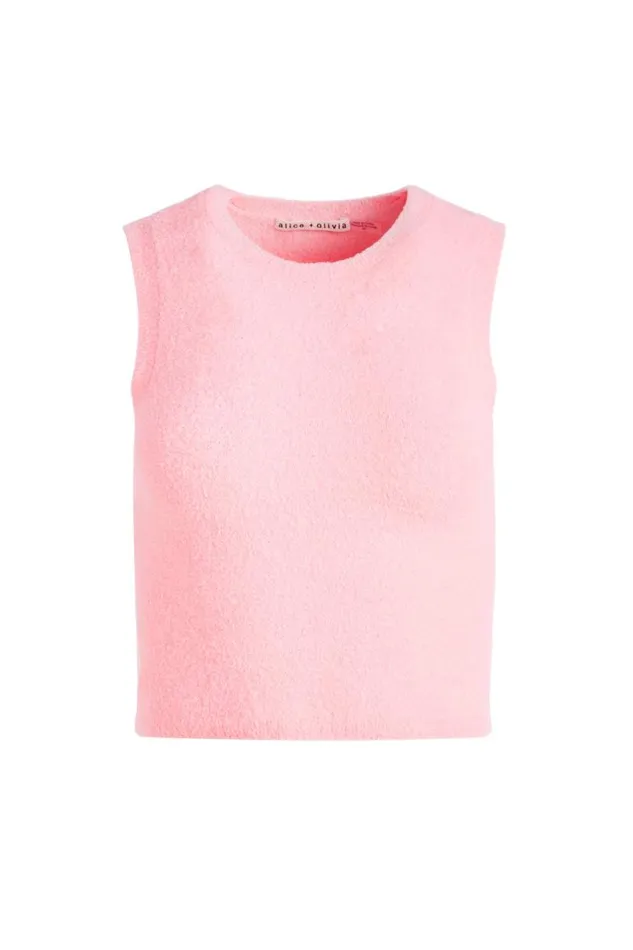 Alice Olivia Amity Tank Rose Quartz Women Tops