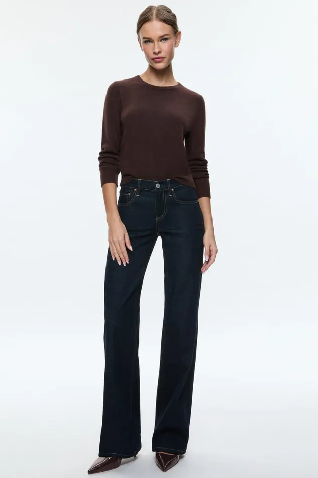 Alice Olivia Bodie Low Rise Jean Dark Rinse Women Pants