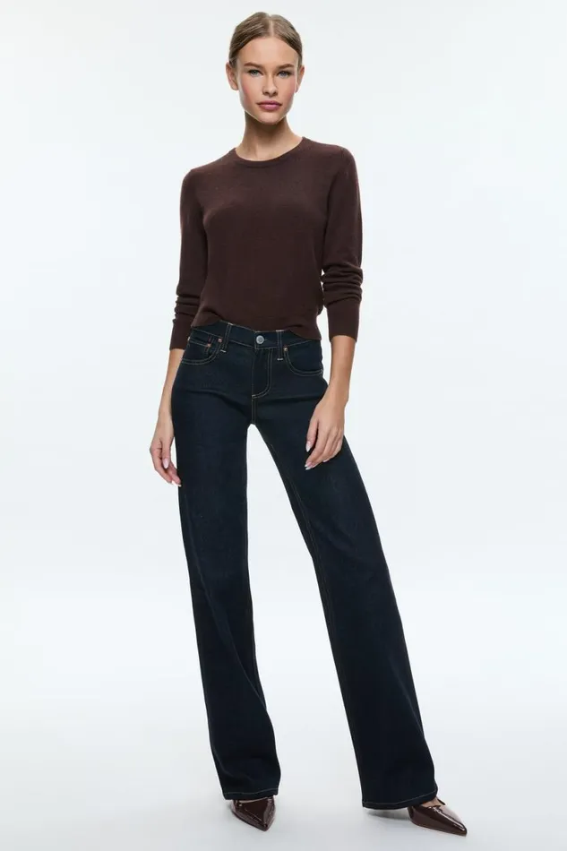 Alice Olivia Bodie Low Rise Jean Dark Rinse Women Pants