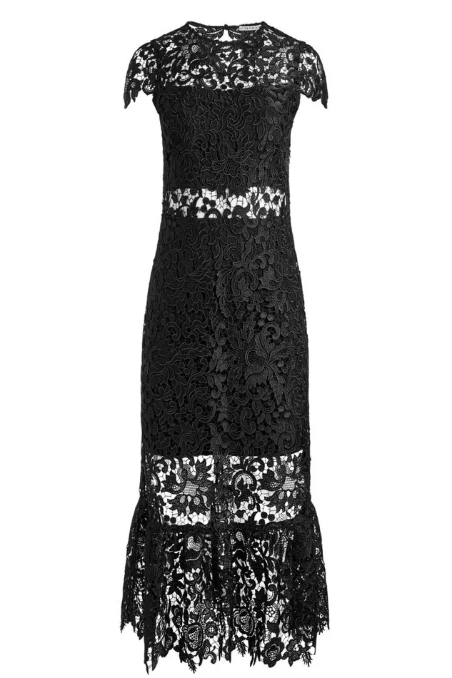 Alice Olivia Clover Open Back Dress Black Women Dresses