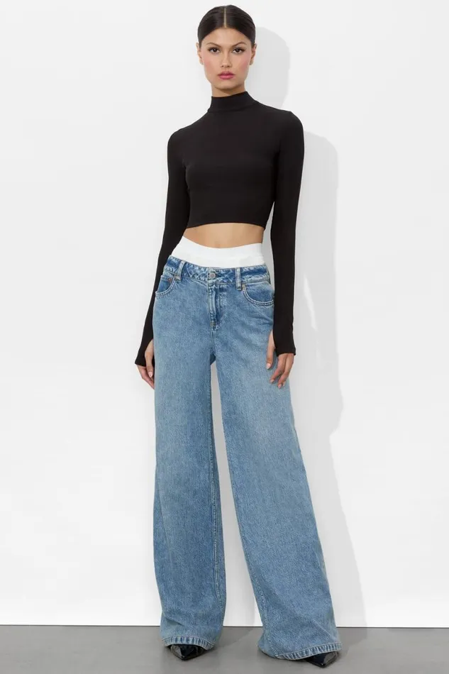 Alice Olivia Delaina Reversible Top Black Women Tops