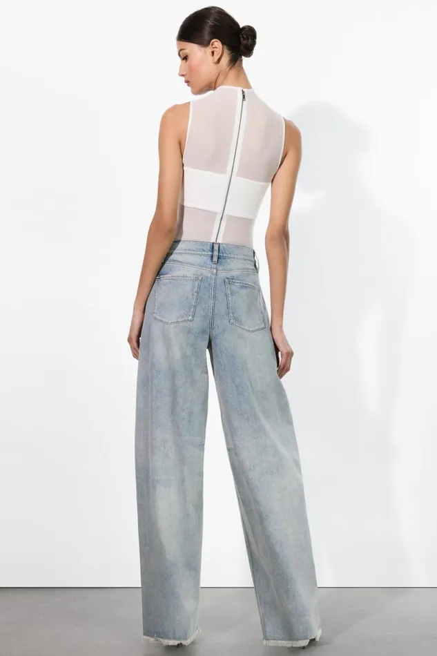 Alice Olivia Driggs Balloon Jean Sierra Light Blue Women Pants