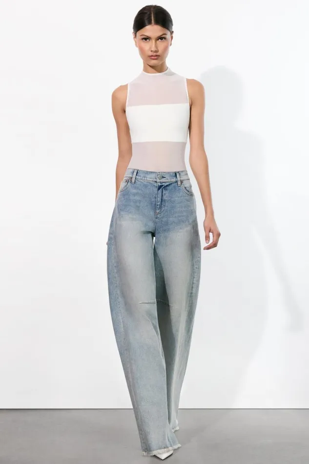 Alice Olivia Driggs Balloon Jean Sierra Light Blue Women Pants