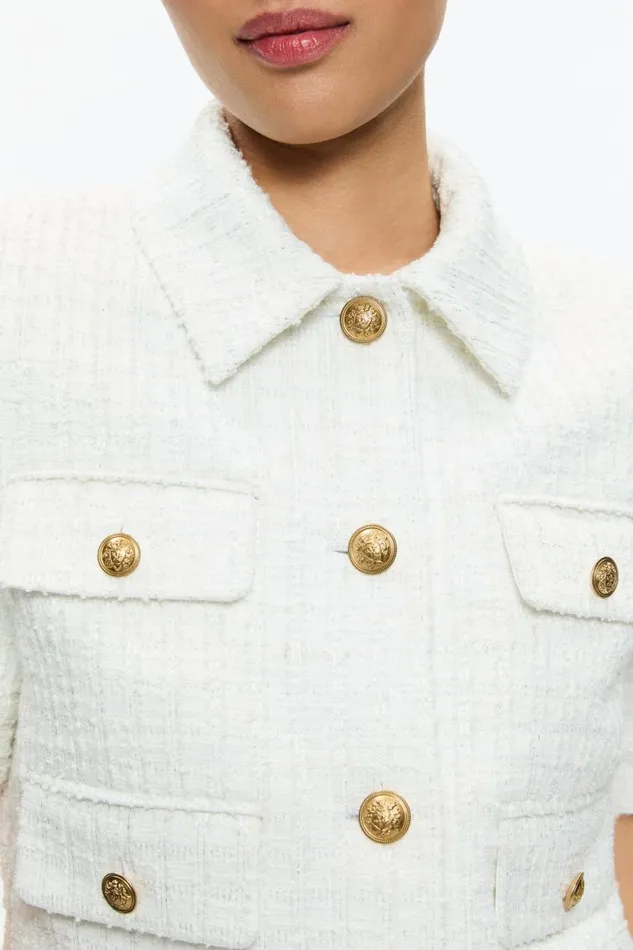 Alice Olivia Elle Jacket Off White Women Suits