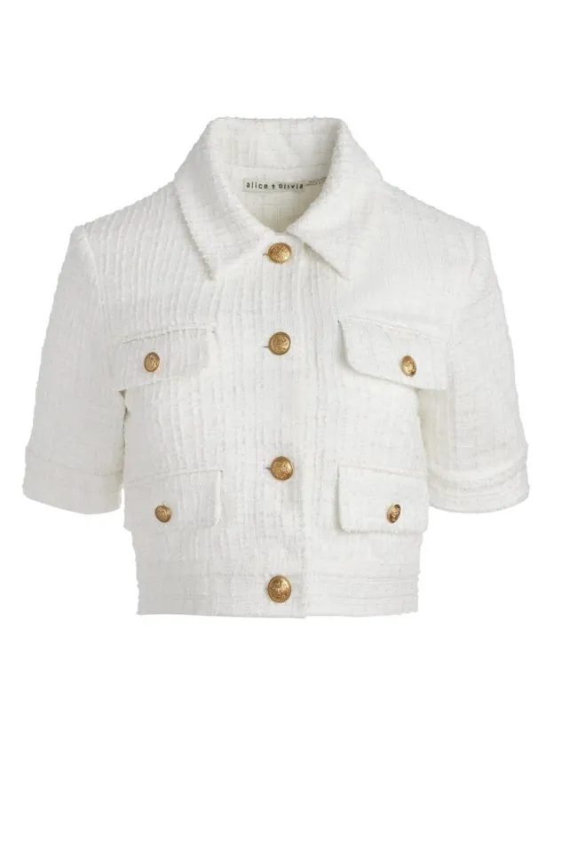 Alice Olivia Elle Jacket Off White Women Suits