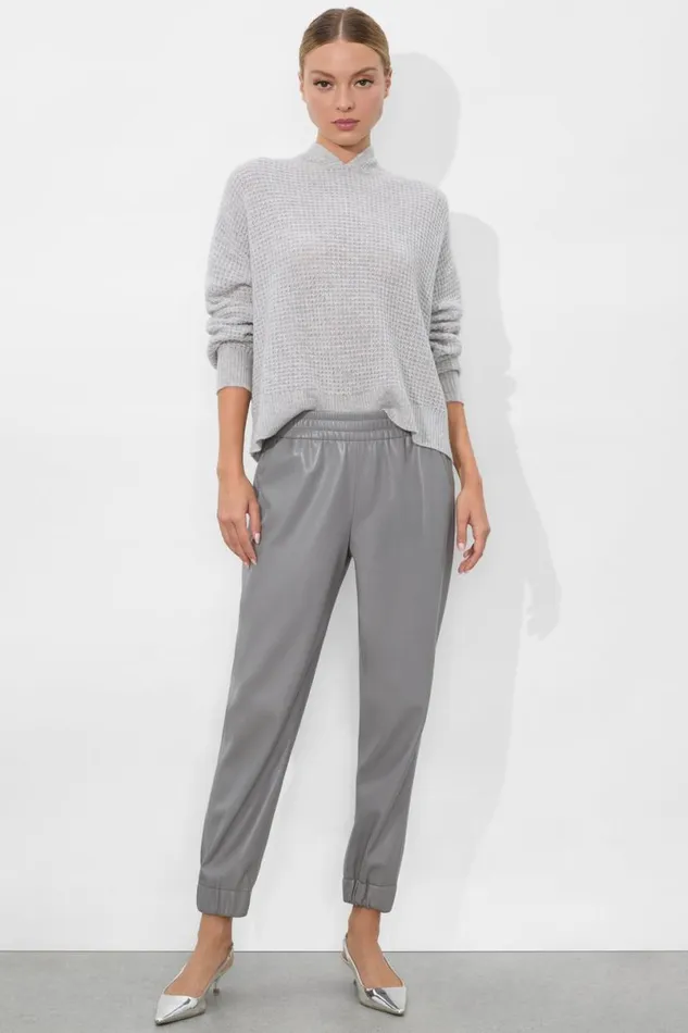 Alice Olivia Emmanuelle Hoodie Storm Grey Heather Women Sweaters