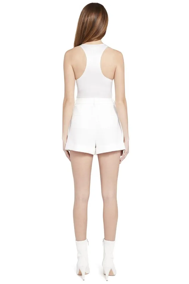 Alice Olivia Harmon Racerback Tank Off White Women Tops