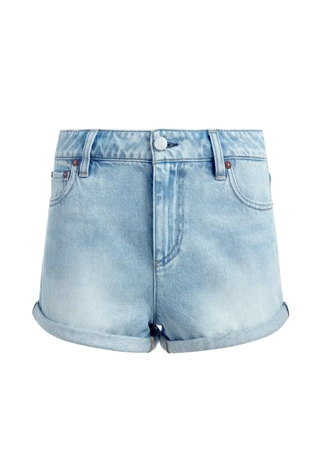 Alice Olivia Maggie Mid Rise Vintage Shorts Rockstar Blue Women Shorts