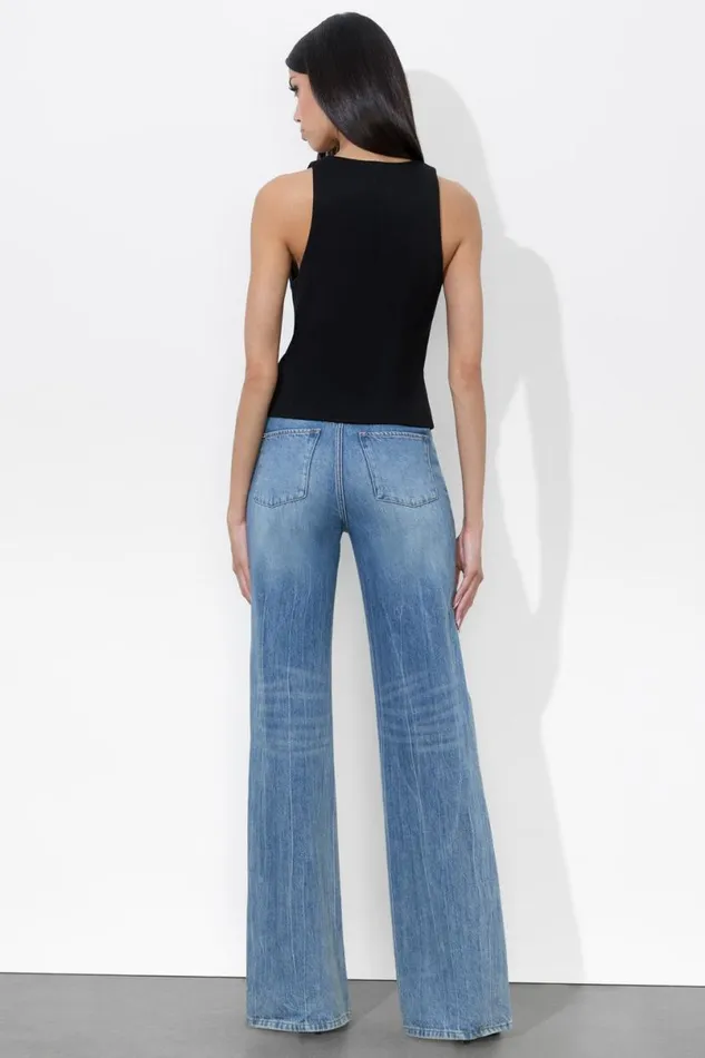 Alice Olivia Mazie Vest Black Women Tops