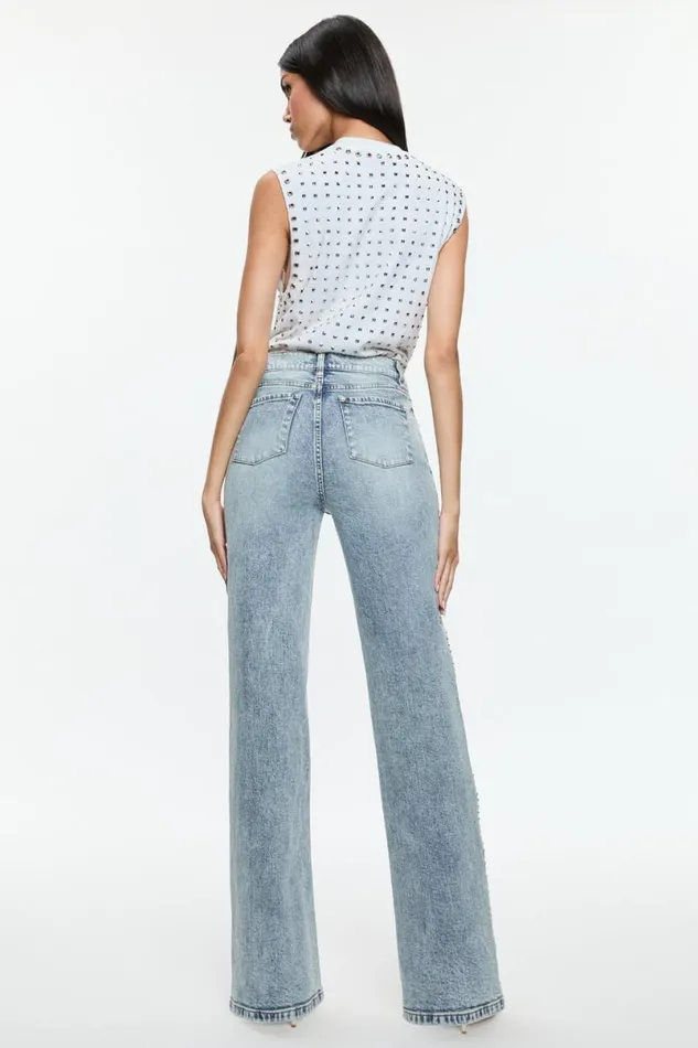 Alice Olivia Micah Muscle Tank Off Whitemulti Women Tops