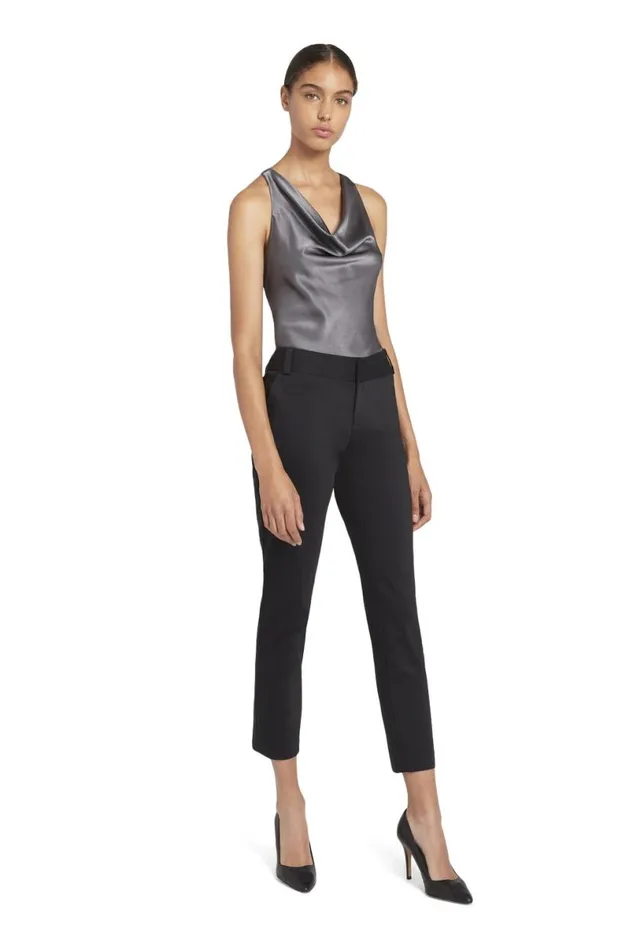Alice Olivia Stacey Slim Trouser Black Women Suits