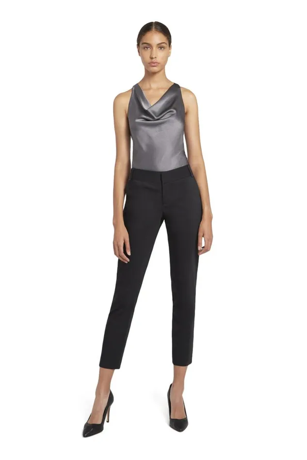 Alice Olivia Stacey Slim Trouser Black Women Suits