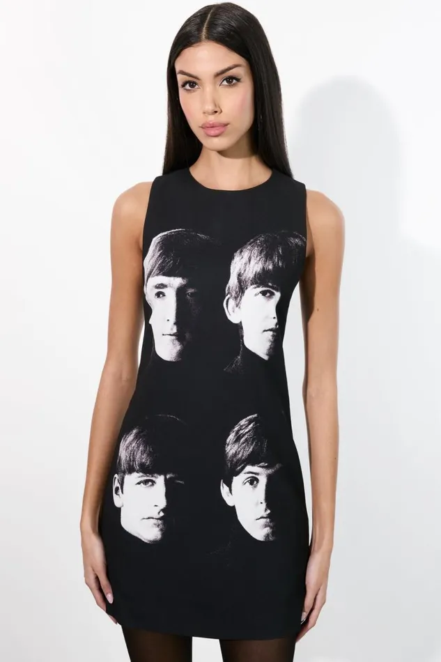 Alice Olivia The Beatles Clyde Shift Dress Fab Four Women Dresses
