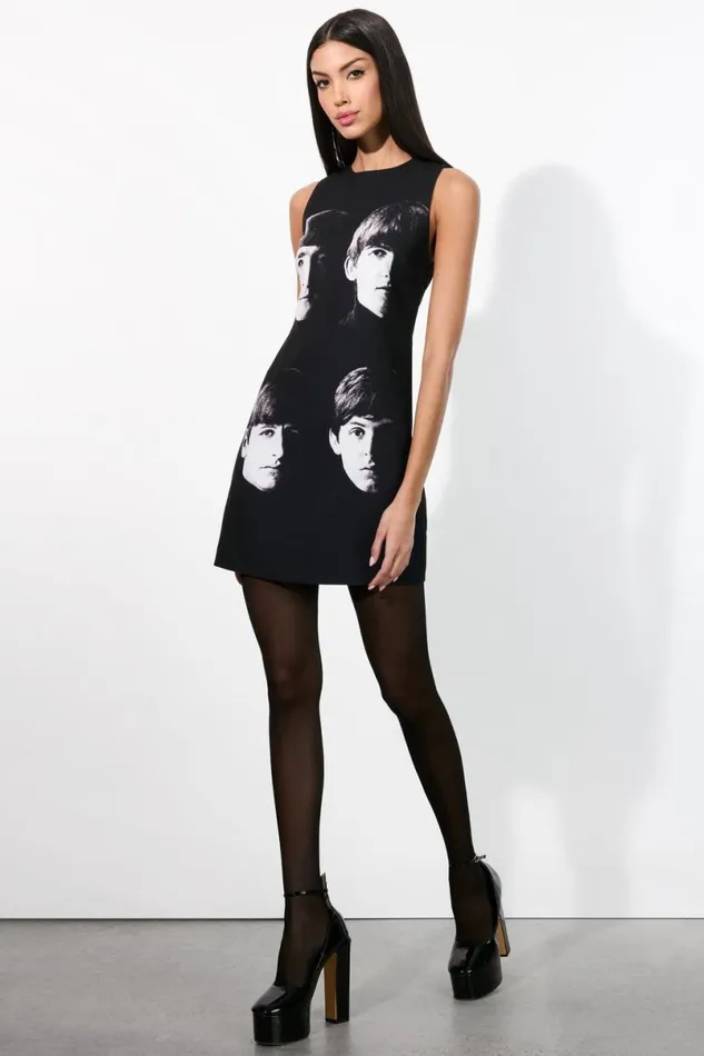Alice Olivia The Beatles Clyde Shift Dress Fab Four Women Dresses