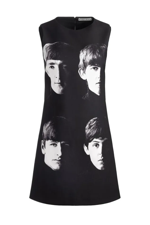 Alice Olivia The Beatles Clyde Shift Dress Fab Four Women Dresses