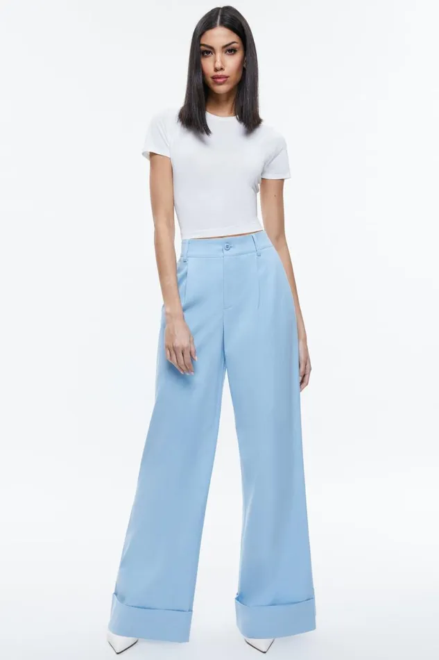 Alice Olivia Tomasa Pant Mineral Blue Women Pants