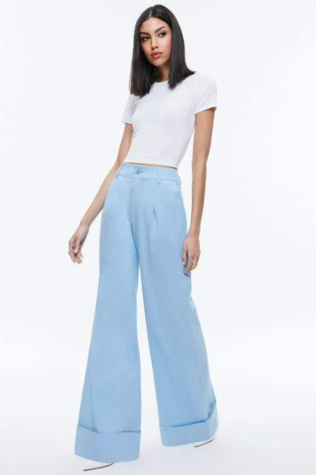 Alice Olivia Tomasa Pant Mineral Blue Women Pants