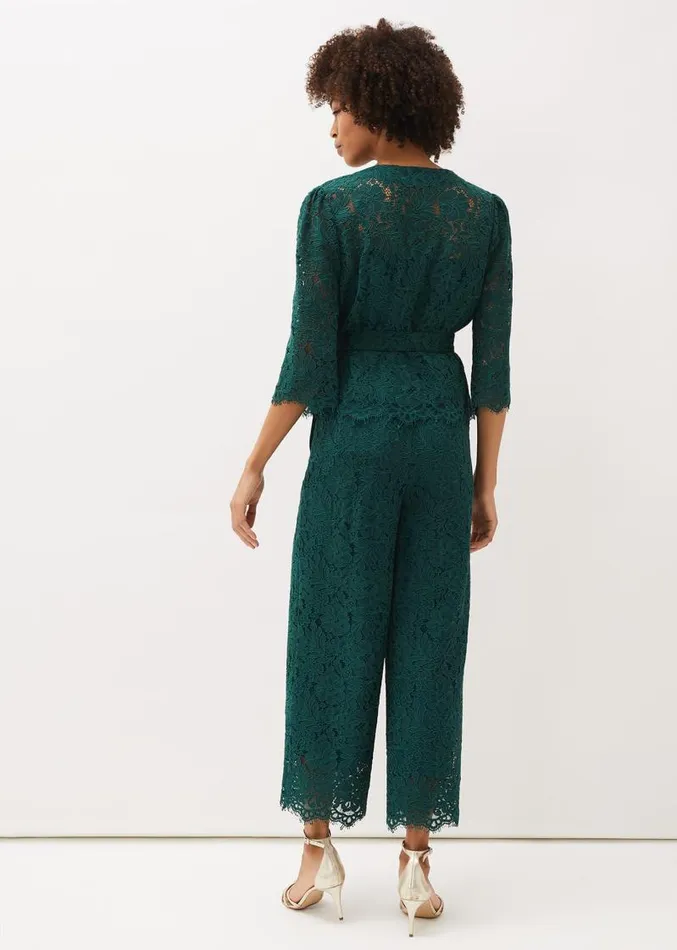 Aliza Lace CoOrd Trousers Pine Women Phase Eight Trousers