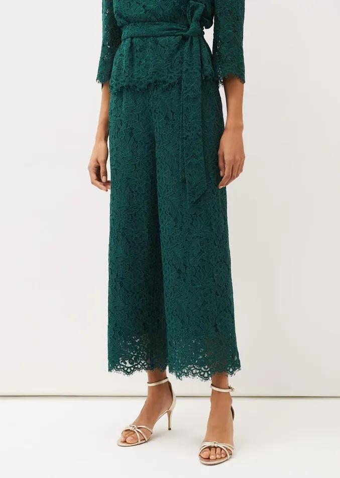 Aliza Lace CoOrd Trousers Pine Women Phase Eight Trousers