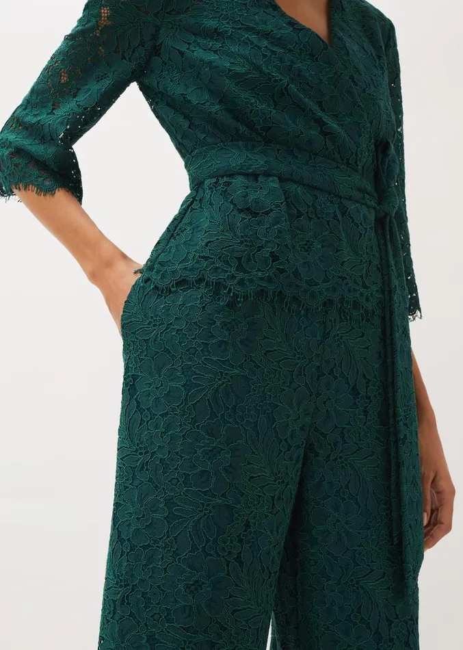 Aliza Lace CoOrd Trousers Pine Women Phase Eight Trousers