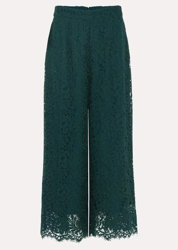 Aliza Lace CoOrd Trousers Pine Women Phase Eight Trousers