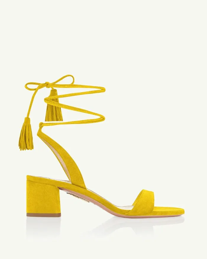 Alu Sandal 50 Yellow Women Aquazzura Sandals Alu Sandal 50 Yellow Women Aquazzura Sandals