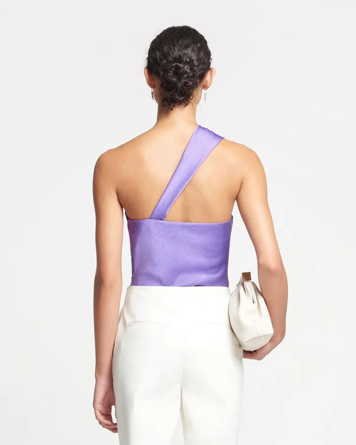 Alvin Twisted CrispSatin Top Iris Women Nanushka Tops