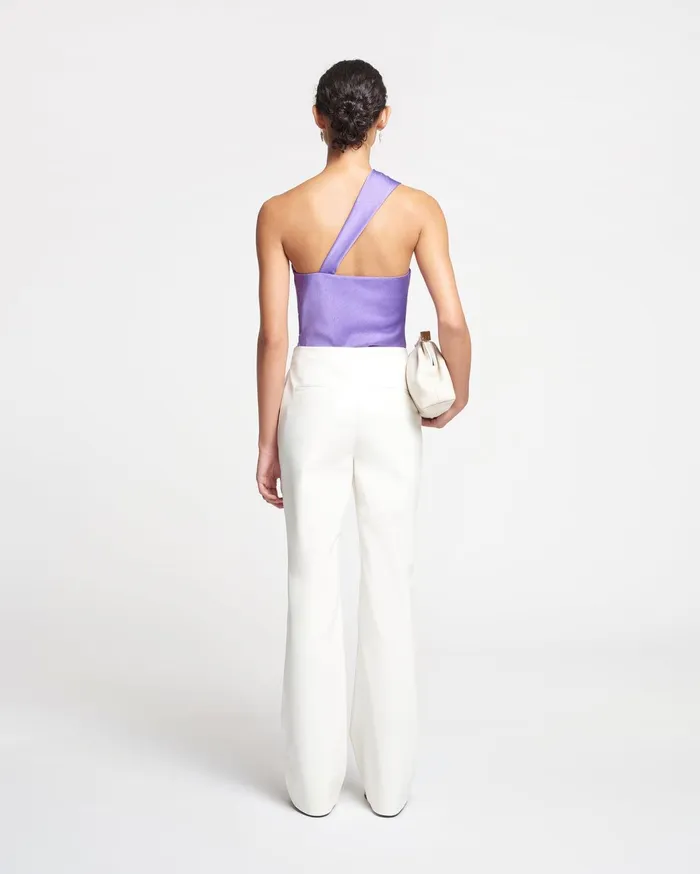Alvin Twisted CrispSatin Top Iris Women Nanushka Tops