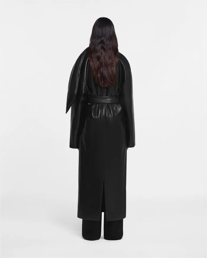 Amelie Okobor AltLeather Coat Black Women Nanushka Outerwear