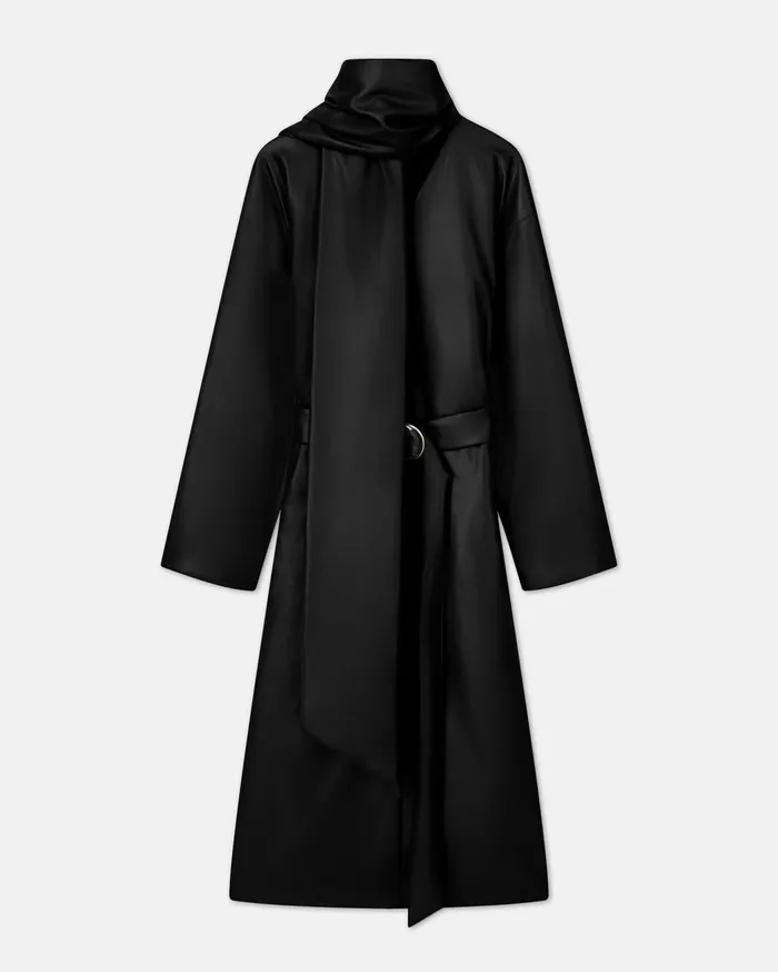 Amelie Okobor AltLeather Coat Black Women Nanushka Outerwear