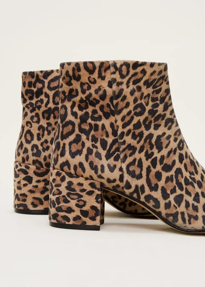 Animal Print Ankle Boot Multicoloured Women Phase Eight Heels