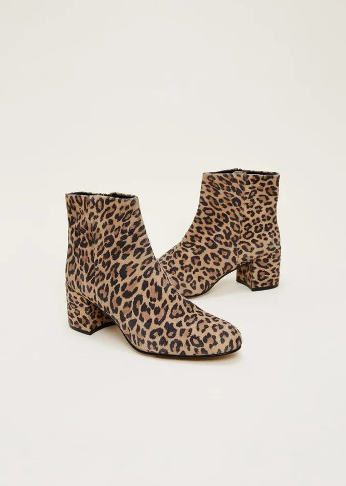 Animal Print Ankle Boot Multicoloured Women Phase Eight Heels