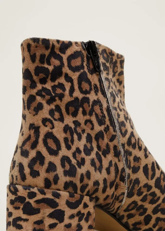 Animal Print Ankle Boot Multicoloured Women Phase Eight Heels