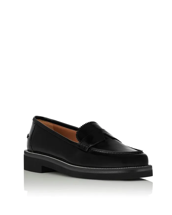 Aqua Loafer Black Women Aquazzura Flats Aqua Loafer Black Women Aquazzura Flats