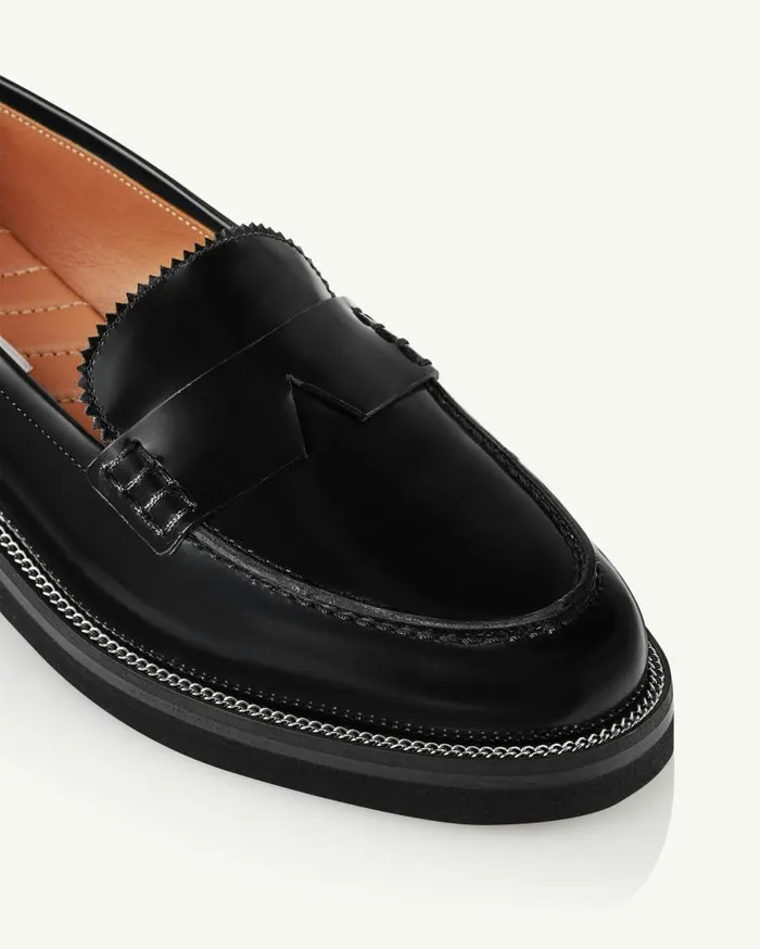 Aqua Loafer Black Women Aquazzura Flats Aqua Loafer Black Women Aquazzura Flats