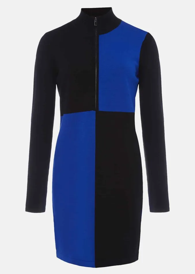 Arden Zip Detail Colour Block Knit Dress Cobaltblack Women Phase Eight Dresses Arden Zip Detail Colour Block Knit Dress Cobaltblack Women Phase Eight Dresses