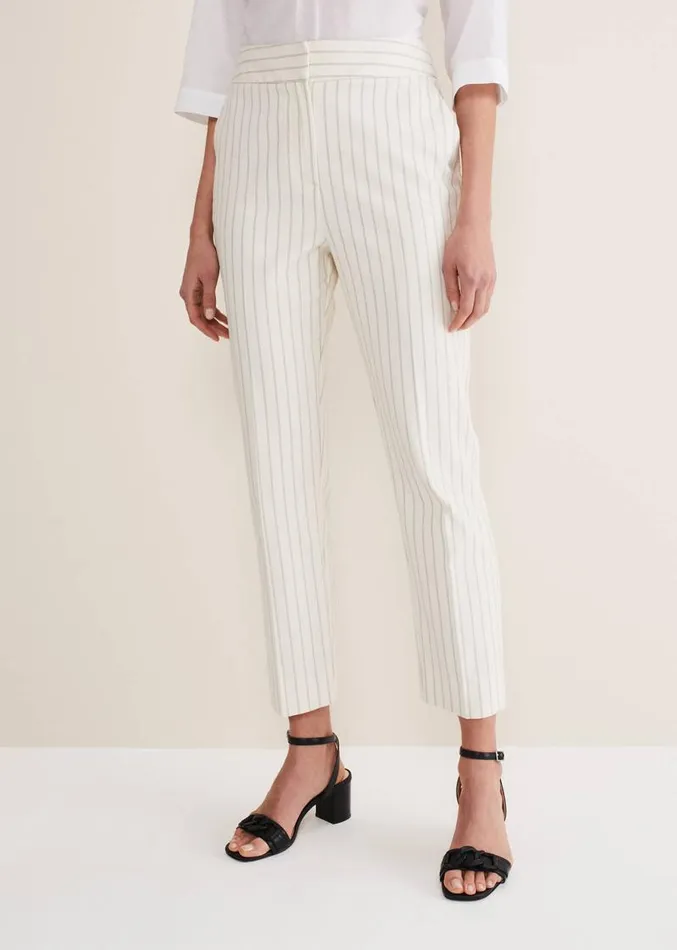 Ariella Pinstripe Straight Leg Trousers Blackecru Women Phase Eight Trousers Ariella Pinstripe Straight Leg Trousers Blackecru Women Phase Eight Trousers