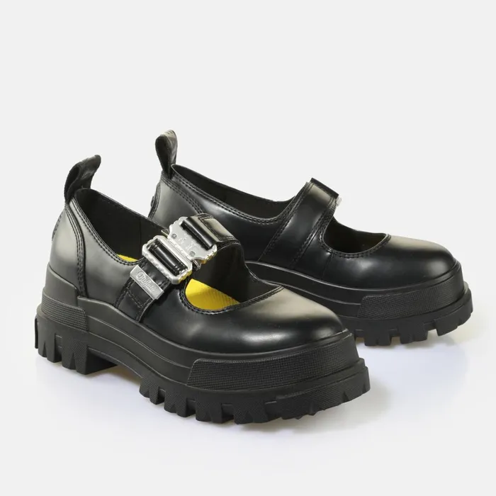 Aspha Ballerina Buckle Black Buffalo Ballet Flats Aspha Ballerina Buckle Black Buffalo Ballet Flats